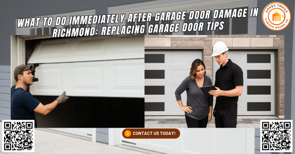 What to Do Immediately After Garage Door Damage in Richmond: Replacing Garage Door Tips