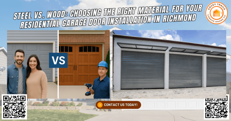 Steel vs. Wood: Choosing the Right Material for Your Residential Garage Door Installation in Richmond - Covey Trails Garage Doors Co.