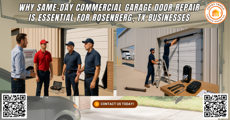 Why Same-Day Commercial Garage Door Repair Is Essential for Rosenberg, TX Businesses - Covey Trails Garage Doors Co.