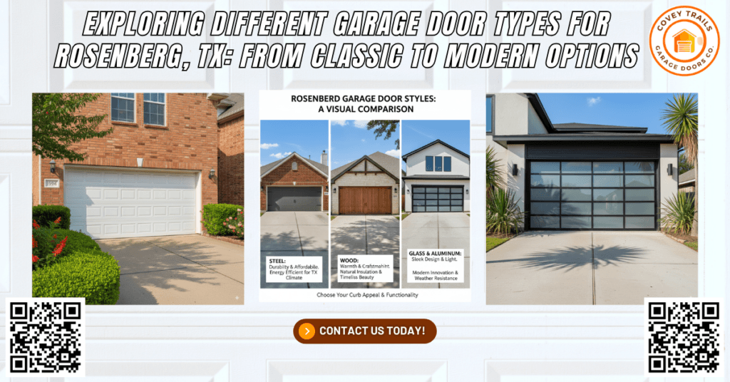 Exploring Different Garage Door Types for Rosenberg, TX: From Classic to Modern Options - Covey Trails Garage Doors Co.